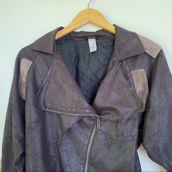 Vintage 2B.Rych Suede Two-Tone Moto Style Jacket - Picture 2 of 8